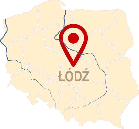 Łódź, mapa Polski
